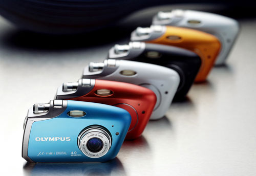 Olympus µ-mini Digital in zes kleuren