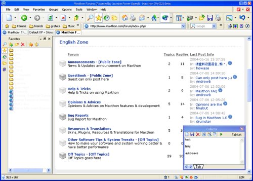 Maxthon 1.2.000 screenshot (resized)