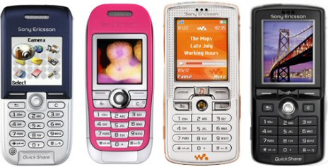 Sony Ericsson K300, J300, W800 Walkman en K750