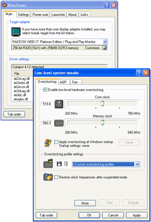 RivaTuner 2.0 RC15.4
