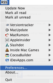 RSS Menu