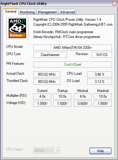 RightMark CPU Clock Utility 1.4