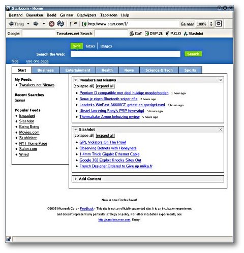 MSN RSS-aggregator