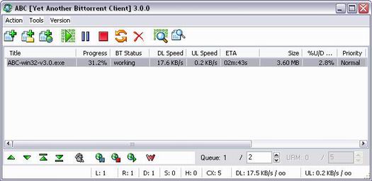 Another Bittorrent Client 3.0 screenshot (resized)