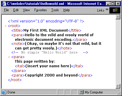 XML document