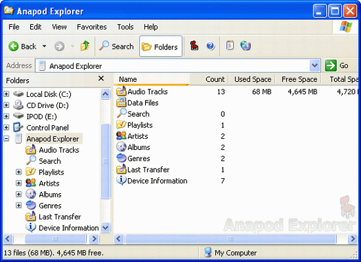 Anapod Explorer screenshot