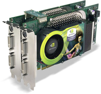 Twee nVidia's in SLI-opstelling Twee nVidia's in SLI-opstelling