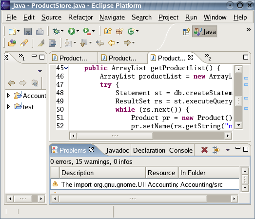 Eclipse screenshot Eclipse screenshot