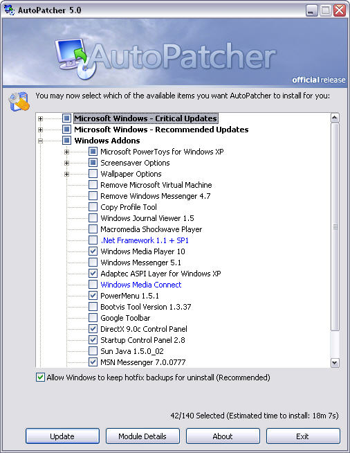 AutoPatcher XP April 2005