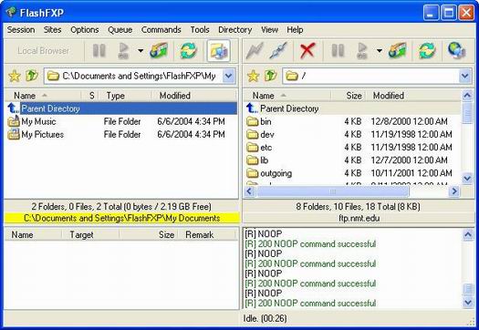FlashFXP screenshot (resized)