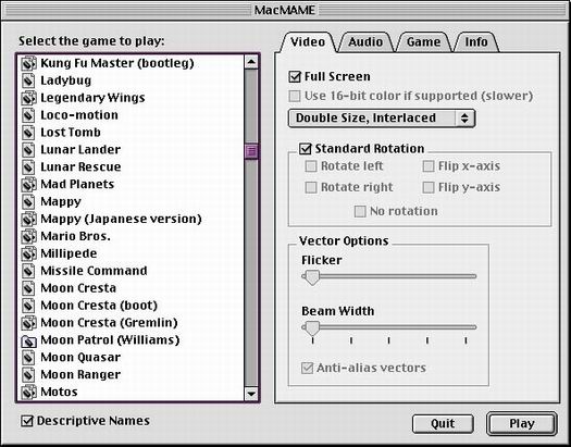MacMAME screenshot (resized)