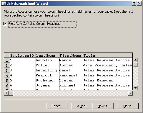 Link leggen tussen Access en Excel