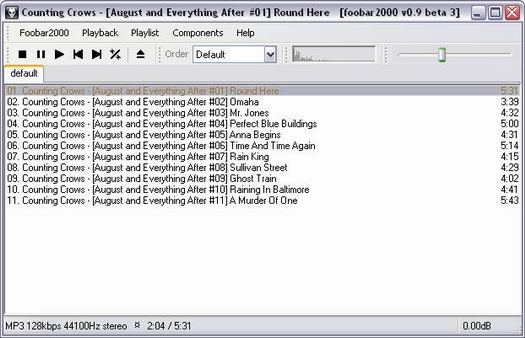 Foobar2000 0.9 beta 3 screenshot (resized)