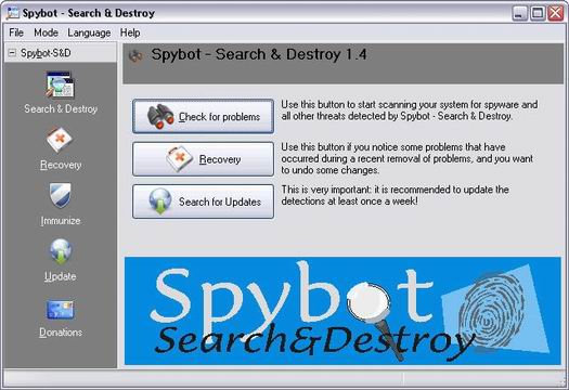 Spybot 1.4 screenshot (resized)