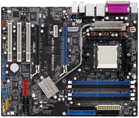 Asus A8N SLI Premium-moederbord met heatpipe Asus A8N SLI Premium-moederbord met heatpipe