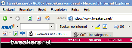 MSN Toolbar Suite - Internet Explorer met tabs MSN Toolbar Suite - Internet Explorer met tabs
