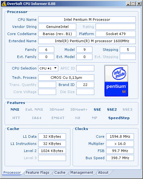 OverSoft CPU Informer screenshot