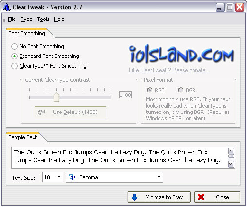 ClearTweak 2.7 screenshot