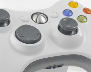 Xbox 360 controller close-up Xbox 360 controller close-up