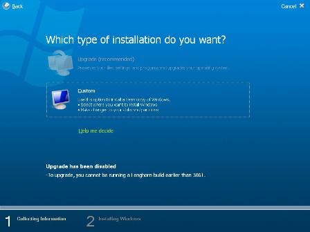 Windows Longhorn build 5203 screenshot installatie 1 (klein) Windows Longhorn build 5203 screenshot installatie 1 (klein)