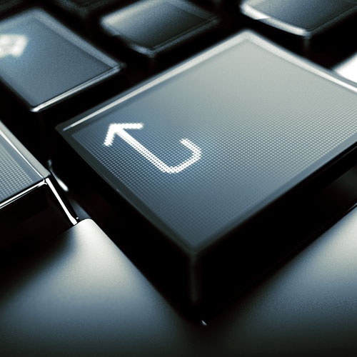 Optimus keyboard - close-up OLED enter key Optimus keyboard - close-up OLED enter key