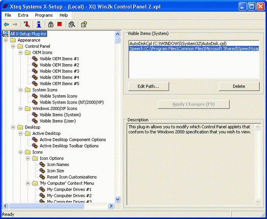 X-Setup screenshot (resized)