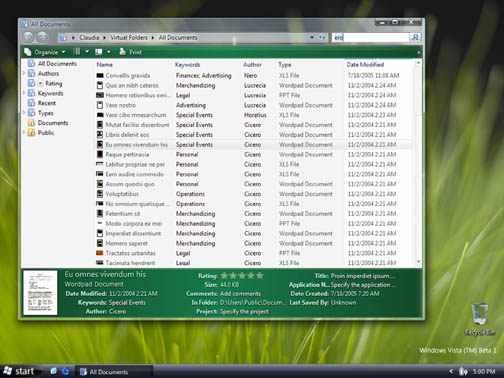 Windows Vista Beta 1 - All Documents (klein) Windows Vista Beta 1 - All Documents (klein)