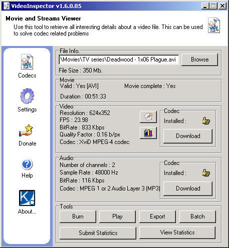 VideoInspector 1.6.0.85