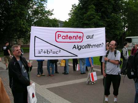 demonstratie softwarepatent