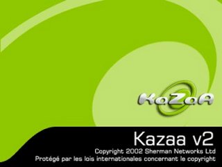 Kazaa startscherm