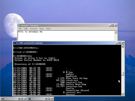 WinPE -- Windows Preinstall Environment