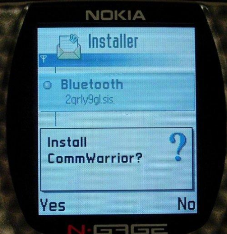 CommWarrior install-prompt