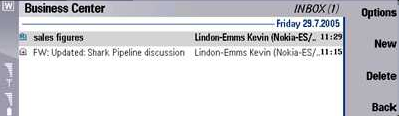 Screenshot uit Nokia Business Center demo