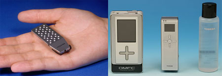 Brandstofcel Toshiba & prototypes mp3-spelers