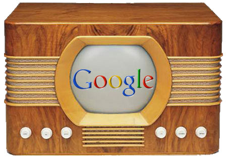 Logo Google in oude tv