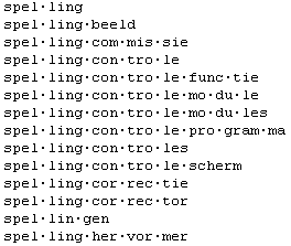 Woordenlijst Woordenlijst