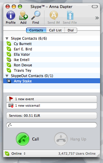 Skype 1.3.0.14 (Mac OS X)