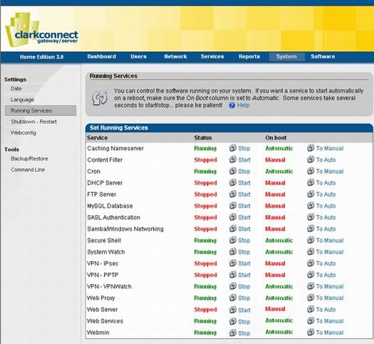 ClarkConnect 3.0 screenshot (resized)