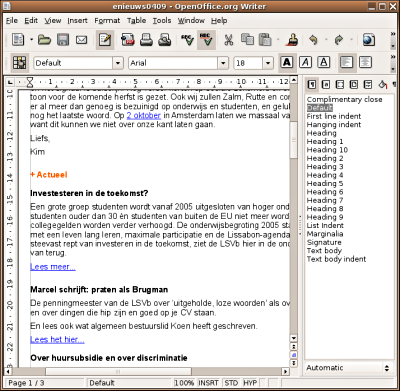 OpenOffice.org 2.0 Writer OpenOffice.org 2.0 Writer