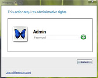 Microsoft Vista: 'This action requires administrative rights'