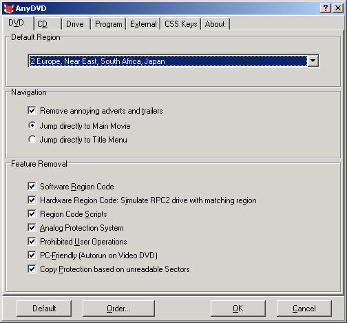 AnyDVD 5.5.4.1 screenshot