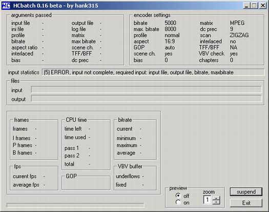 HC encoder 0.16 screenshot (resized)