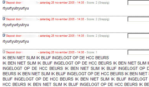 HCC Dagen 2005 - Reactieverkloting HCC Dagen 2005 - Reactieverkloting