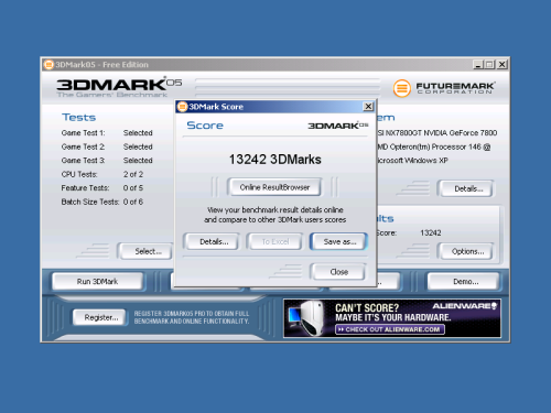 HCC Dagen 2005 - Overklokdemo, 3DMark05 @ 13.242 punten (klein) HCC Dagen 2005 - Overklokdemo, 3DMark05 @ 13.242 punten (klein)