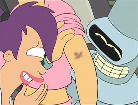 Futurama's Amy met 'obscene tattoo'