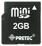 Pretec 2GB miniSD-geheugenkaart