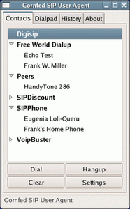 Cornfed SIP User Agent - contacts