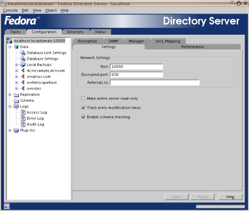 Fedora Directory Server - Console