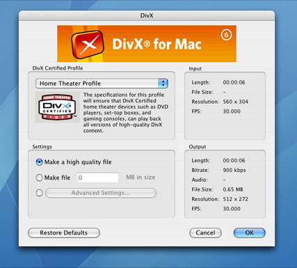 DivX for Mac OS X