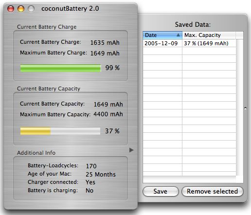 coconutBattery 2.0